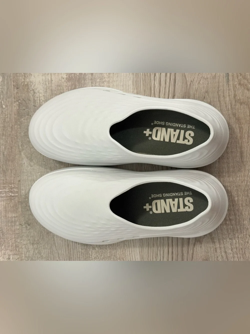 Stand+ The Standing Shoe White Slip On Clogs antigravity